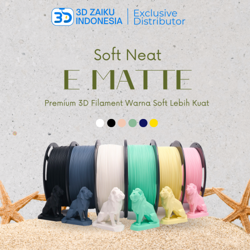 eSUN PLA Matte Premium 3D Filament Warna Soft Neat Winding Lebih Kuat